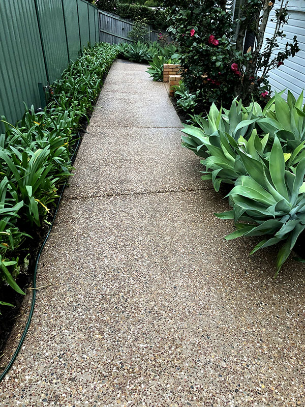 Pebble Pathway After Pressure Washing